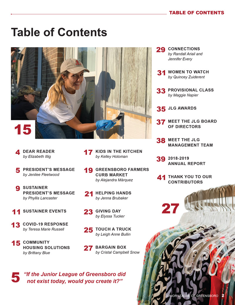 EverGreene Magazine Table of Contents
