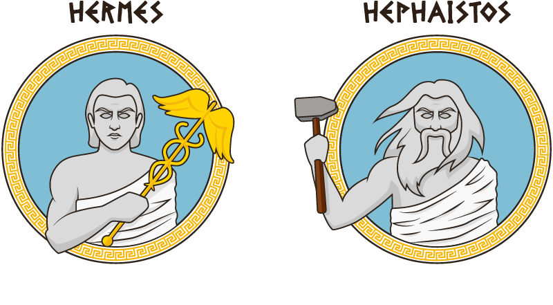 Hermes and Hephaistos